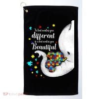 What Makes You Different Elephant Mom Autism Child Awareness Golf Towel thumb 0