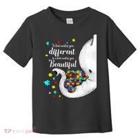What Makes You Different Elephant Mom Autism Child Awareness Toddler T-Shirt thumb 0