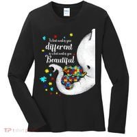 What Makes You Different Elephant Mom Autism Child Awareness Women's Long Sleeve Shirt thumb 0