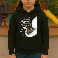 What Makes You Different Elephant Mom Autism Child Awareness Kids Hoodie thumb 3
