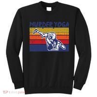Wrestling Murder Yoga Retro Wrestler Jiu Jitsu Women Sweatshirt thumb 0