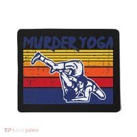Wrestling Murder Yoga Retro Wrestler Jiu Jitsu Women Mousepad thumb 0