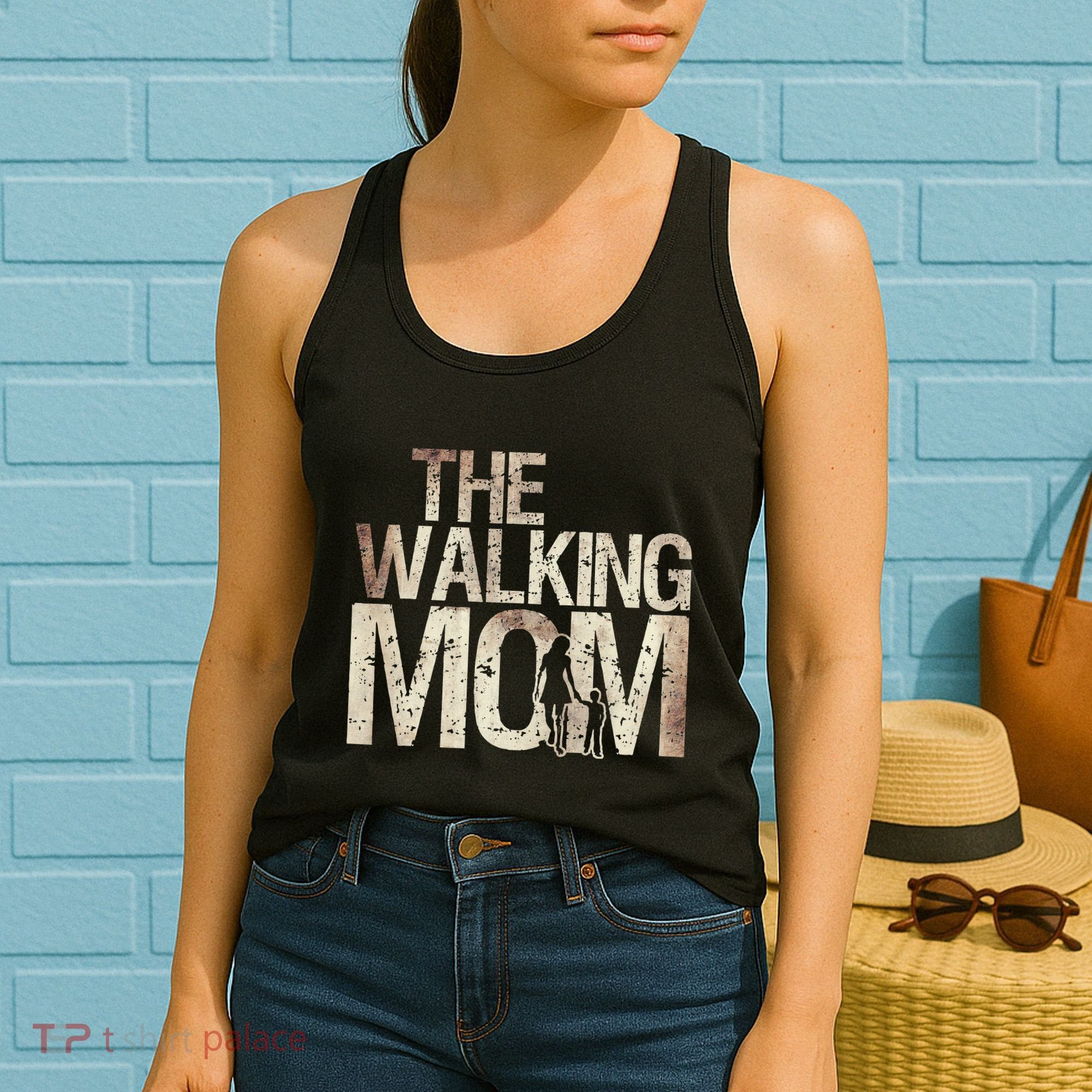 Walking Mom Zombie Woman And Mother's Day Apocalypse Women's Tank Top