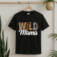 Wild Mama Zoo Born Two Be Wild Bday Safari Jungle Animal T-Shirt thumb 2