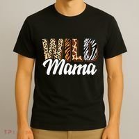Wild Mama Zoo Born Two Be Wild Bday Safari Jungle Animal T-Shirt thumb 3