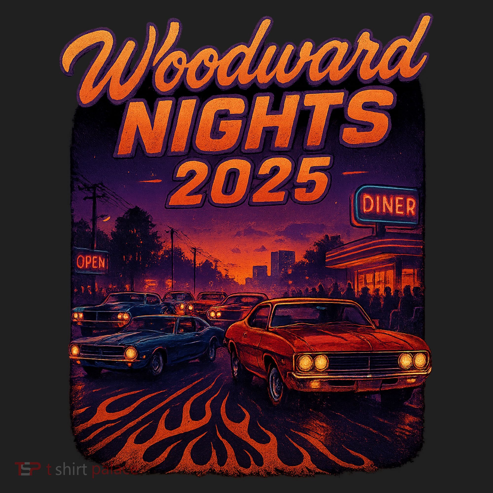 Woodward Nights 2025 Comfort Colors T-Shirt