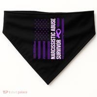 World Narcissistic Abuse Awareness Survivor USA-Made Doggie Bandana thumb 0