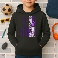 World Narcissistic Abuse Awareness Survivor Kids Hoodie thumb 2