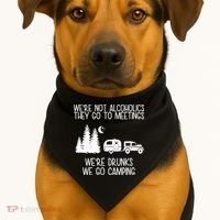 We're Not Alcoholics We're Drunks We Go Camping USA-Made Doggie Bandana thumb 1