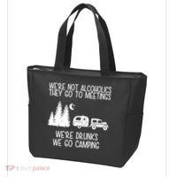 We're Not Alcoholics We're Drunks We Go Camping Tote Bag thumb 3