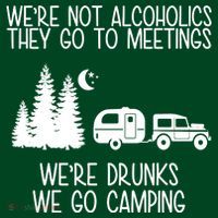 We're Not Alcoholics We're Drunks We Go Camping Visor thumb 3