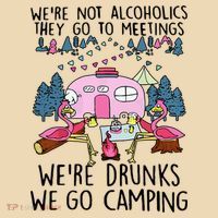 Were Not Alcoholics They Go To Meetings Drunk We Go Camping Tote Bag thumb 4