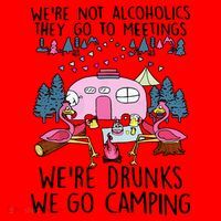 Were Not Alcoholics They Go To Meetings Drunk We Go Camping Santa Hat thumb 1