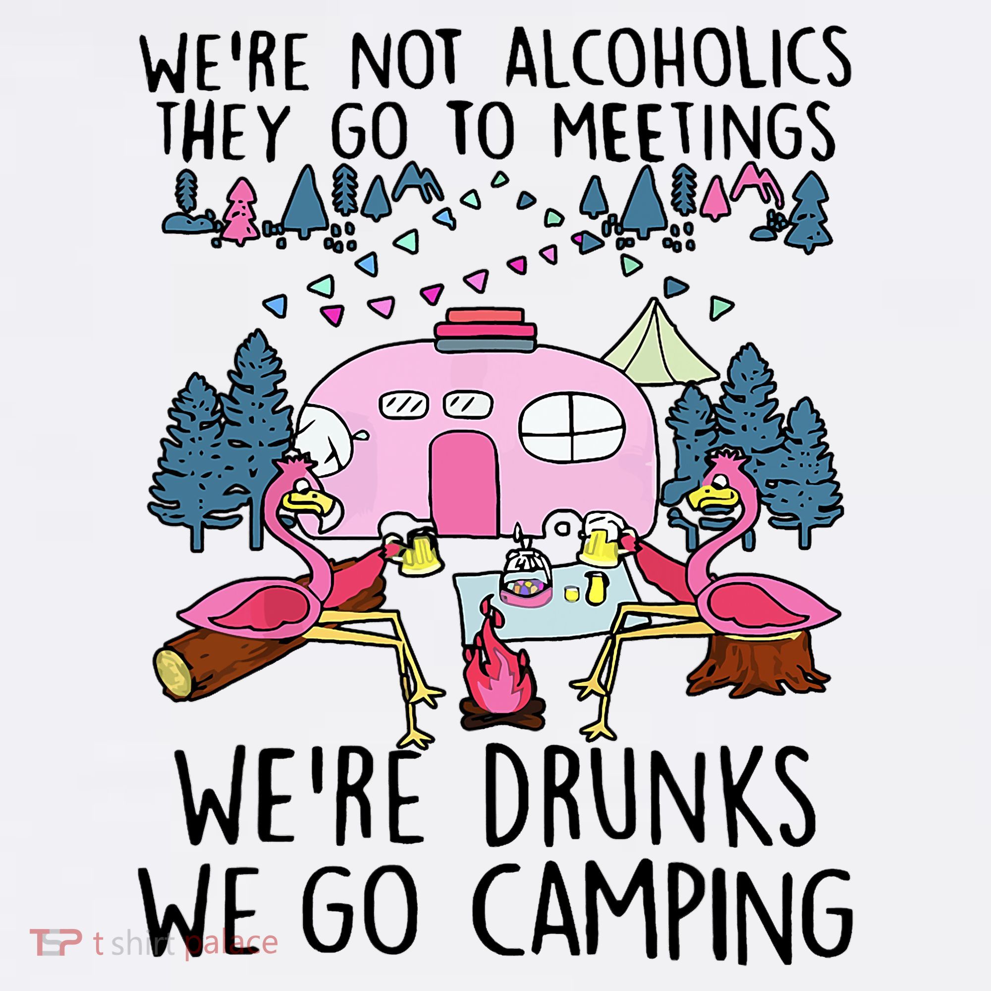Were Not Alcoholics They Go To Meetings Drunk We Go Camping Women's Hoodie