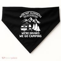 We're Not Alcoholics They Go to Meetings Funny Camping USA-Made Doggie Bandana thumb 0