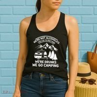 We're Not Alcoholics They Go to Meetings Funny Camping Women's Tank Top thumb 2