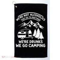 We're Not Alcoholics They Go to Meetings Funny Camping Golf Towel thumb 0