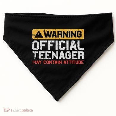 Warning Nager Attitude 13th Birthday USA-Made Doggie Bandana