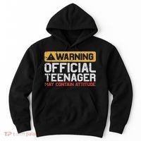 Warning Nager Attitude 13th Birthday Hoodie thumb 0