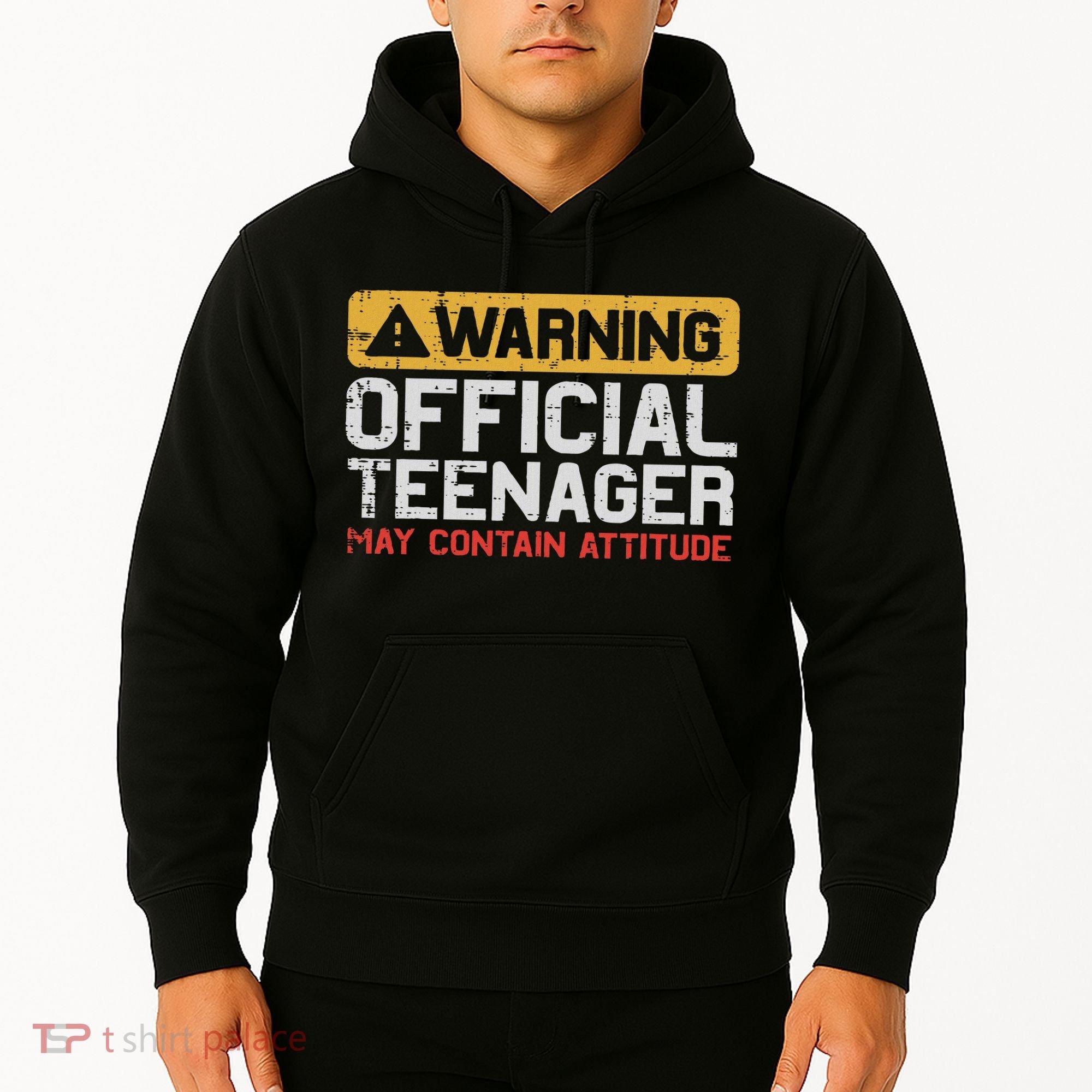 Warning Nager Attitude 13th Birthday Hoodie