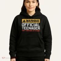 Warning Nager Attitude 13th Birthday Hoodie thumb 5