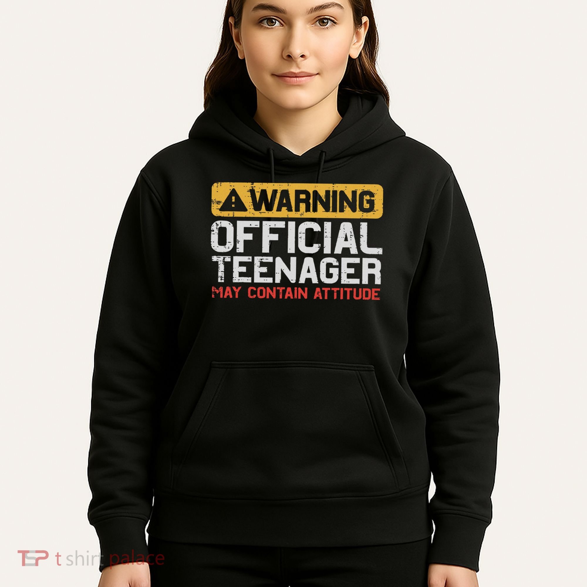Warning Nager Attitude 13th Birthday Hoodie