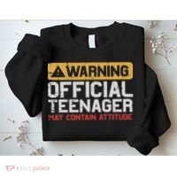 Warning Nager Attitude 13th Birthday Sweatshirt thumb 2