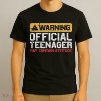 Warning Nager Attitude 13th Birthday T-Shirt thumb 3