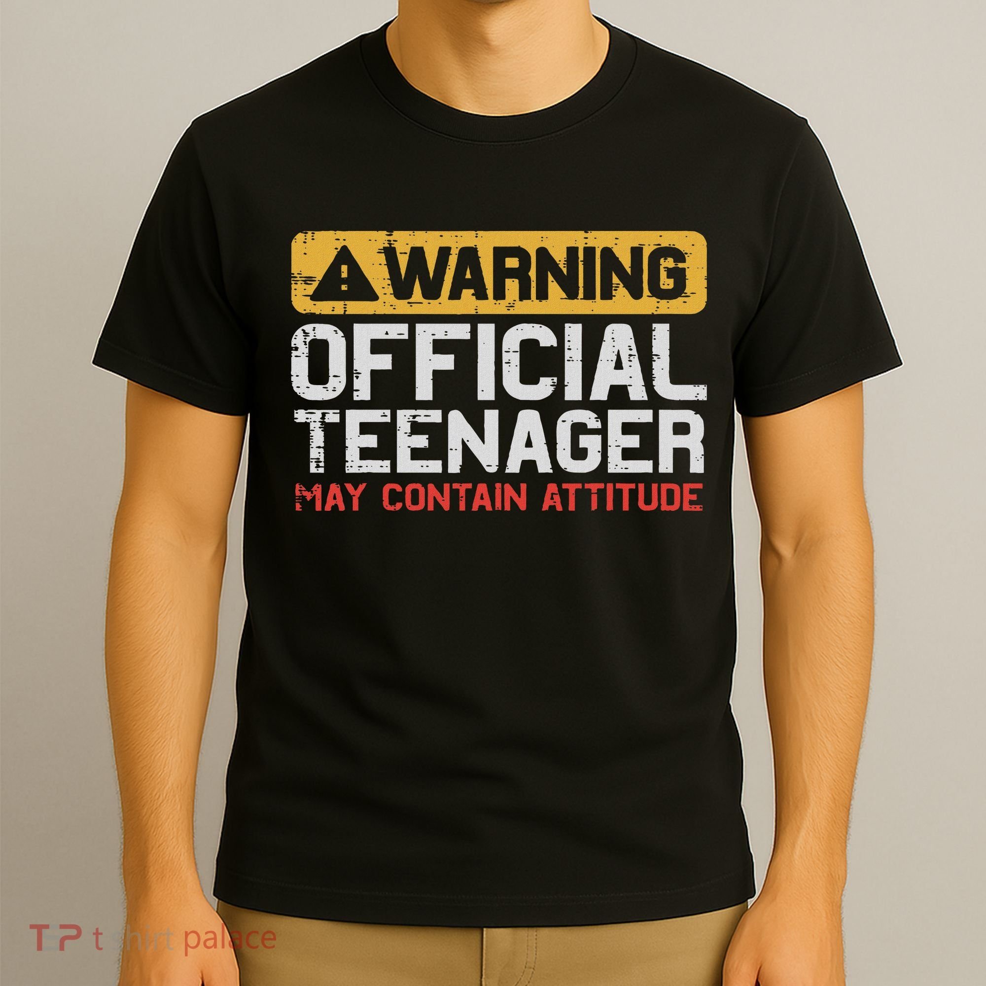 Warning Nager Attitude 13th Birthday T-Shirt