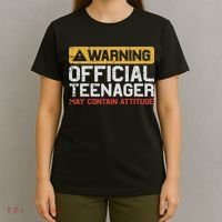 Warning Nager Attitude 13th Birthday T-Shirt thumb 4