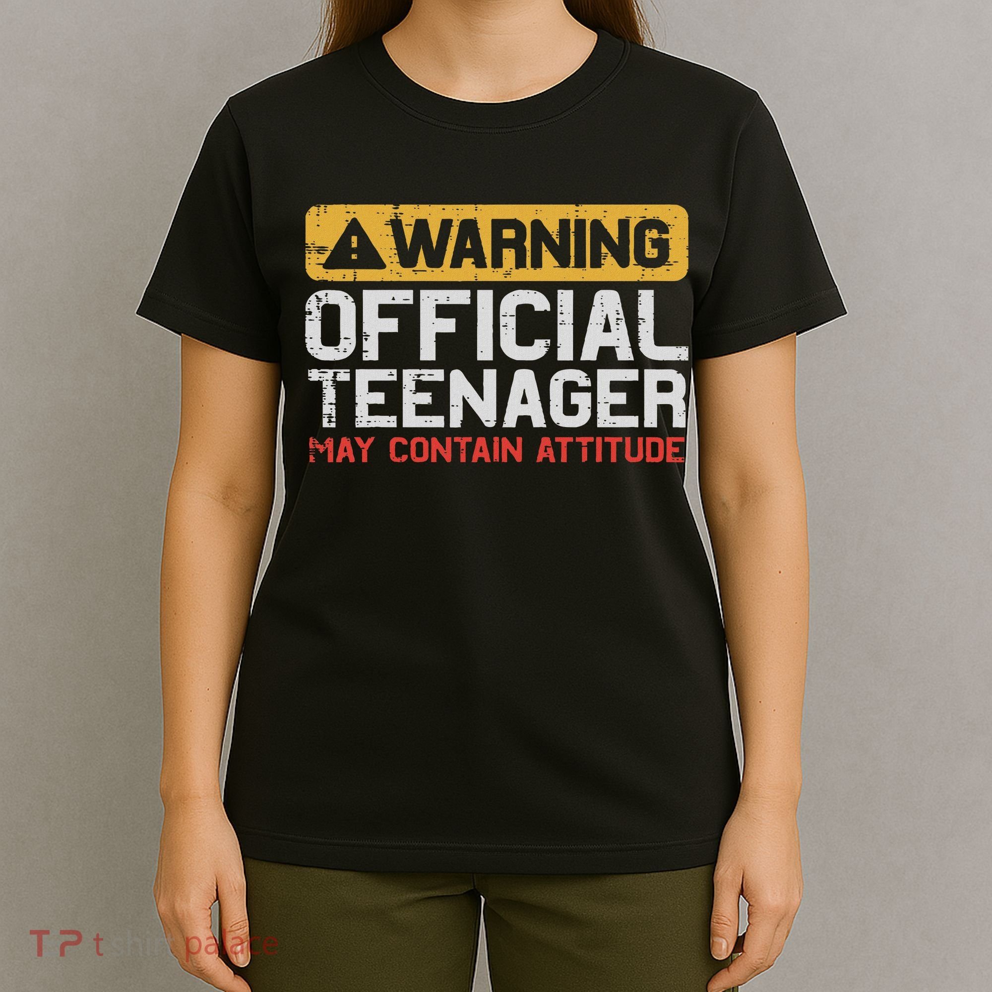 Warning Nager Attitude 13th Birthday T-Shirt