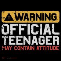 Warning Nager Attitude 13th Birthday Coaster thumb 2
