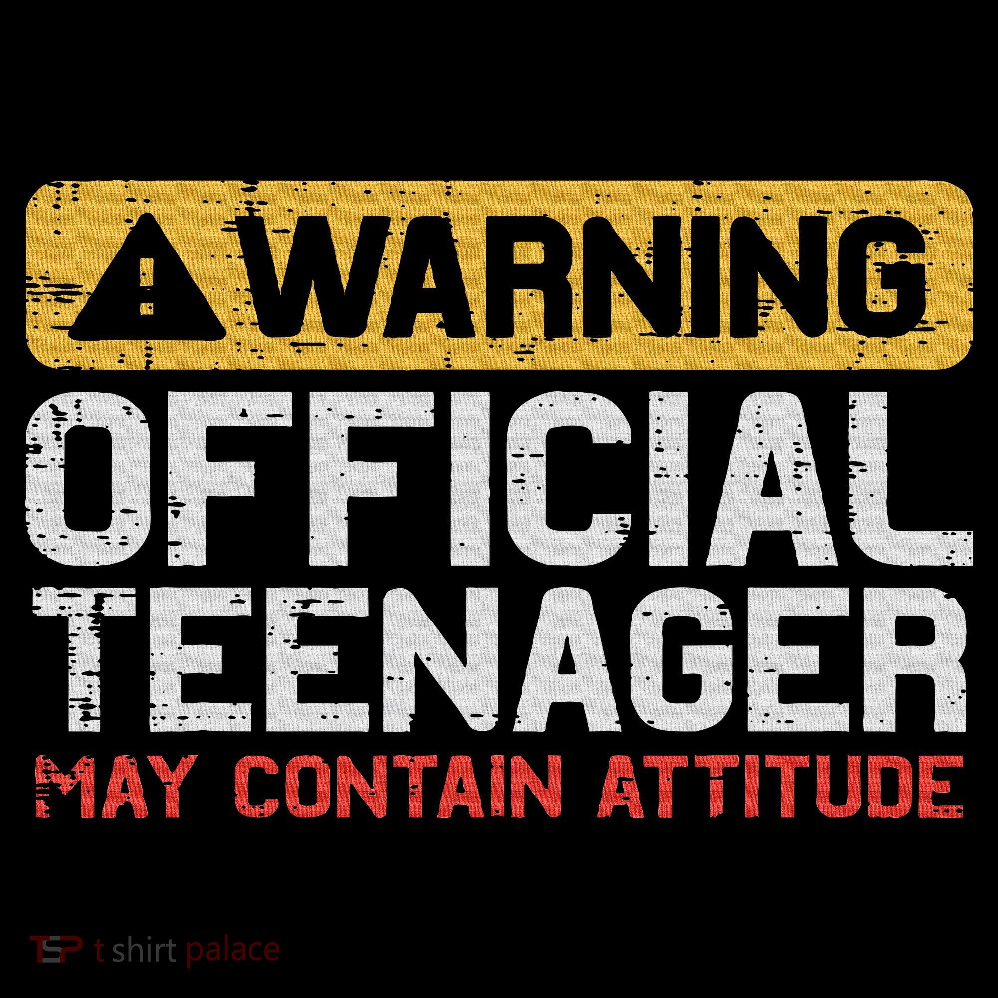 Warning Nager Attitude 13th Birthday Coaster