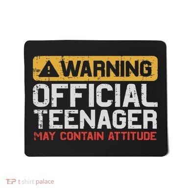 Warning Nager Attitude 13th Birthday Mousepad