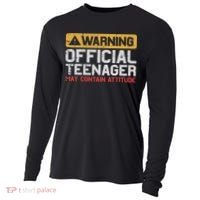 Warning Nager Attitude 13th Birthday Cooling Performance Long Sleeve Crew thumb 0