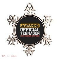 Warning Nager Attitude 13th Birthday Ornament thumb 0