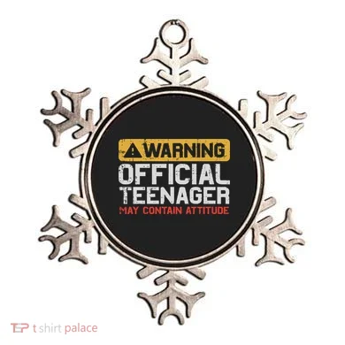 Warning Nager Attitude 13th Birthday Ornament
