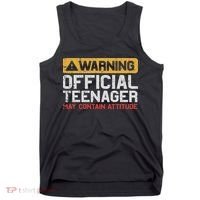 Warning Nager Attitude 13th Birthday Tank Top thumb 0