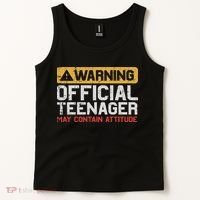 Warning Nager Attitude 13th Birthday Tank Top thumb 2