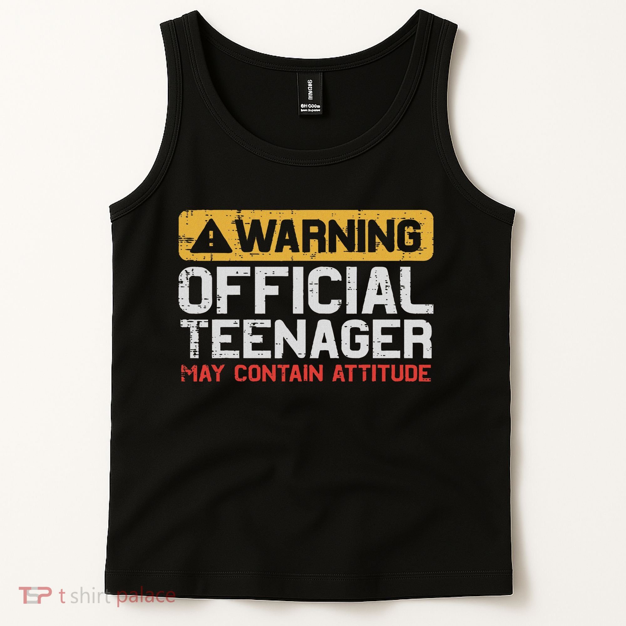 Warning Nager Attitude 13th Birthday Tank Top