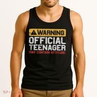 Warning Nager Attitude 13th Birthday Tank Top thumb 3