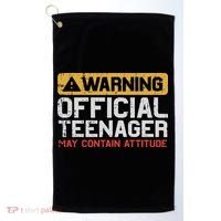 Warning Nager Attitude 13th Birthday Golf Towel thumb 0