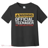Warning Nager Attitude 13th Birthday Toddler T-Shirt thumb 0