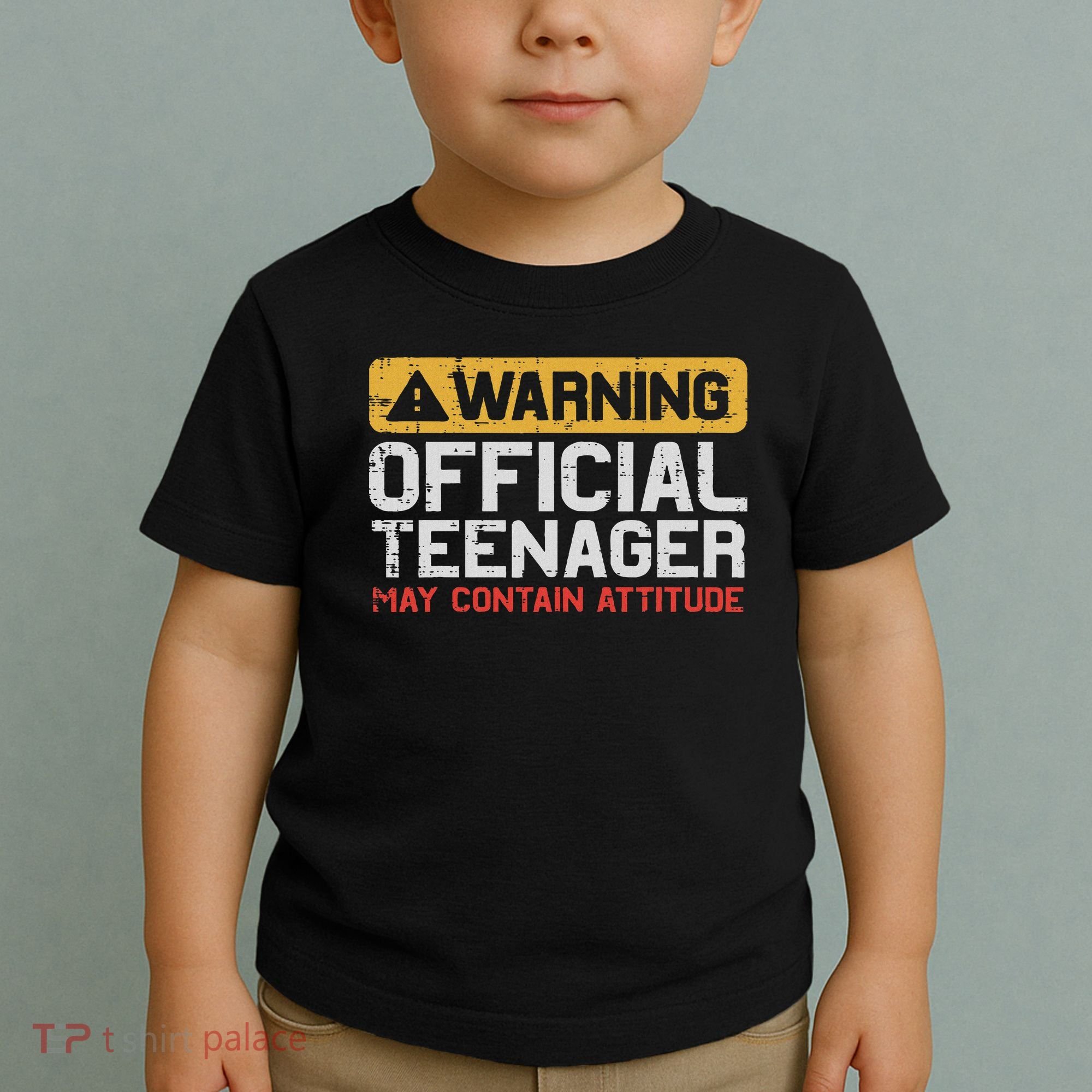 Warning Nager Attitude 13th Birthday Toddler T-Shirt