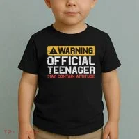 Warning Nager Attitude 13th Birthday Toddler T-Shirt thumb 2