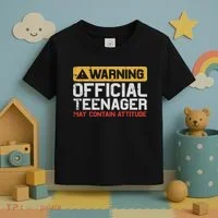 Warning Nager Attitude 13th Birthday Toddler T-Shirt thumb 3