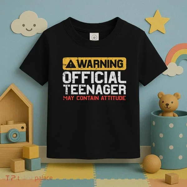 Warning Nager Attitude 13th Birthday Toddler T-Shirt