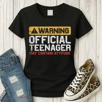 Warning Nager Attitude 13th Birthday Women's T-Shirt thumb 3