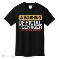 Warning Nager Attitude 13th Birthday Kids T-Shirt thumb 0