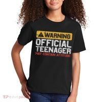Warning Nager Attitude 13th Birthday Kids T-Shirt thumb 2